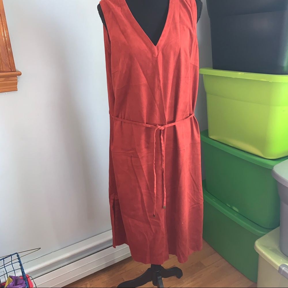 EUC Talbots orange sleeveless dress 14 petite